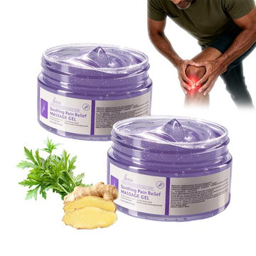 2 Tubes of Soothing Massage Gel, Suitable for Daily use - 3.53 oz. Provides Cooling Relief for Knees, Waist, Neck, Back, Shoulders, Hands, and feet. Contains Mugwort and Ginger extracts. XIFYHO Au supplements