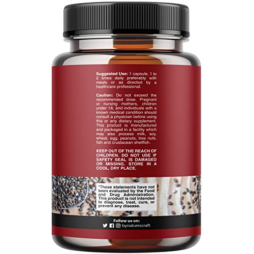 Potent Chia Seed Extract Pills for Men and Women Natural Supplement for Weight Loss Natures Craft Au supplements