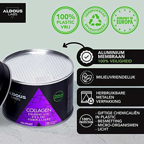 120 Capsules - Collagen with Hyaluronic Acid + Coenzyme Q10 + Vitamin C, A, D and B12 + Zinc Aldous Labs Au supplements