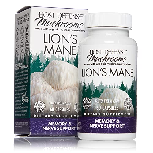 Host Defense, Lion's Mane Capsules, Promotes Mental Clarity, Focus and Memory Host Defense Au supplements