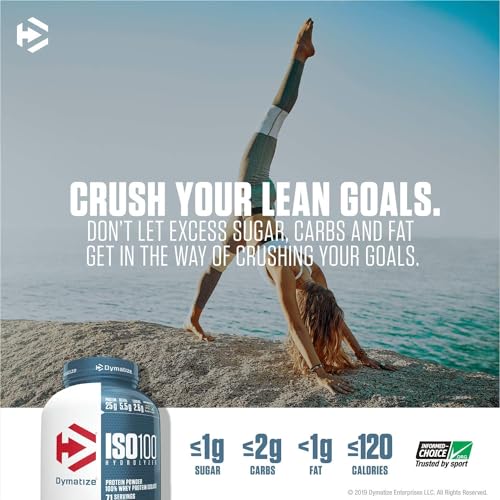 Dymatize ISO 100 Whey Protein Powder with 25g of Hydrolyzed 100% Whey Isolate Dymatize Au supplements