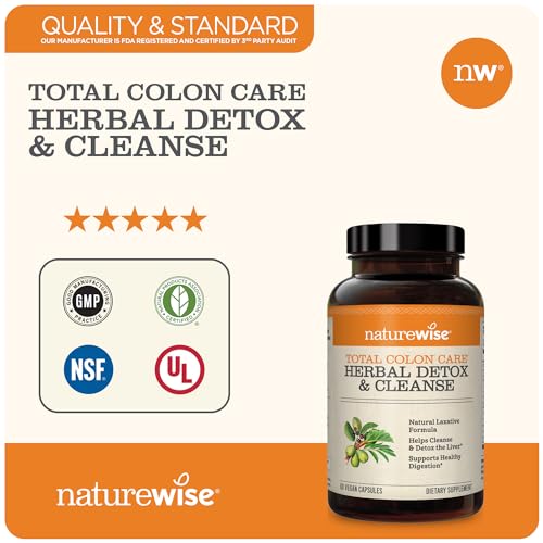 NatureWise Herbal Detox Cleanse Laxative Supplements | Natural Colon Cleanser Herb & Fiber Blend NatureWise Au supplements