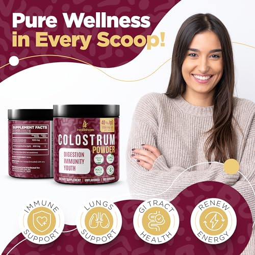 Bovine Colostrum Powder - 40% IgG Highly Concentrated Pure Bovine Colostrum InstaSkincare Au supplements