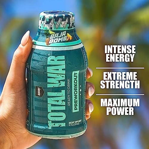 REDCON1 Total War Ready to Drink Preworkout, Strawberry Kiwi - 350mg of Fast Acting REDCON1 Au supplements