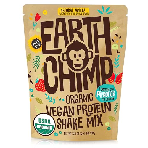 EarthChimp Organic Vegan Protein Powder - with Probiotics - Non GMO, Dairy Free EarthChimp Au supplements