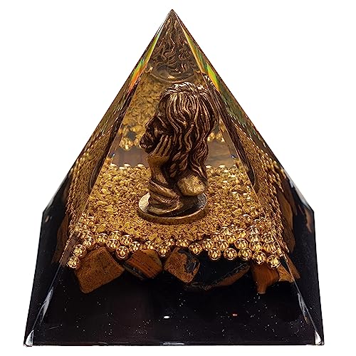 FENGSHUI-CAISHEN Mini Jesus Figurine in Healing Crystal Orgone Pyramid - Obsidian Tiger's Eye FENGSHUI-CAISHEN Au supplements