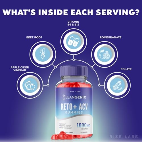 (3 Pack) Leangenix Keto ACV Gummies, Leangenix Keto + ACV for Advanced Weight Loss rize labs Au supplements