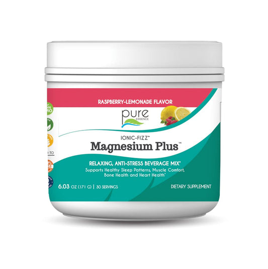 Pure Essence Labs Ionic Fizz Magnesium Plus, Anti-Stress Supplement Drink Powder, Gluten Free and Non-GMO Magnesium Powder PURE ESSENCE LABSUS supplements