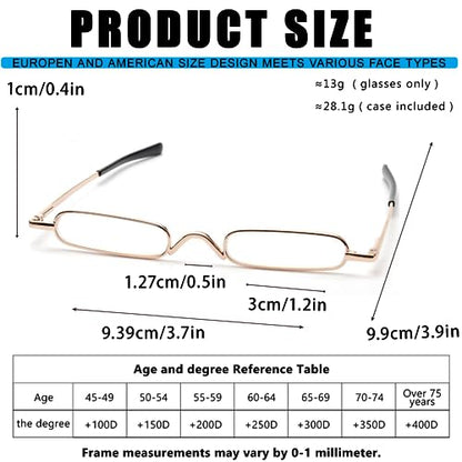 Viseng 2 Pairs Slim Pocket-Sized Metal Reading Glasses: Your Stylish Travel Companion VisengUS supplements