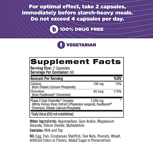 Natrol Carb Intercept with Phase 2 Carb Controller Capsules, White Kidney Bean Extract Natrol Au supplements
