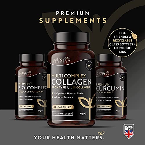 Premium Multi Collagen Protein Capsules with Type I, II, III - Includes Hydrolysed Grass Nutravita Au supplements