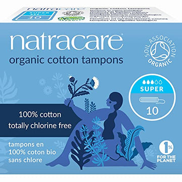 Natracare Non-Applicator 100% Organic Cotton Tampons, Super, Totally Chlorine Free, Biodegradable NATRACARE Au supplements
