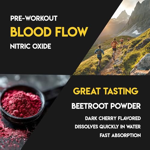 Beetroot Pro Pre-Workout Powder - 10oz, 28 Servings, Dark Cherry Flavor - Boosts Energy Beetroot Pro Au supplements