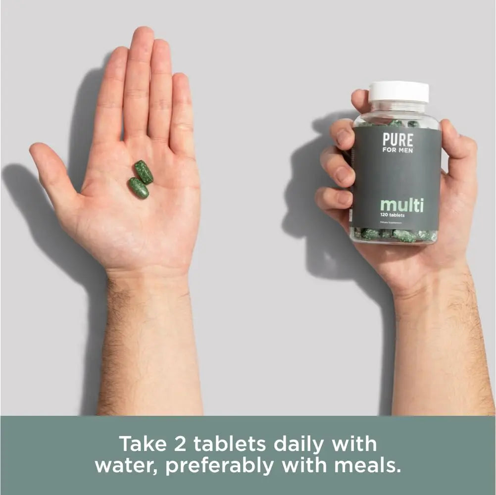 Pure for Men Multivitamin Supplement | Energy, Mood Support, Strong Bones, Antioxidants, Minerals | Vitamins A, B, C, D, Magnesium, Calcium | Pure for Men Au supplements