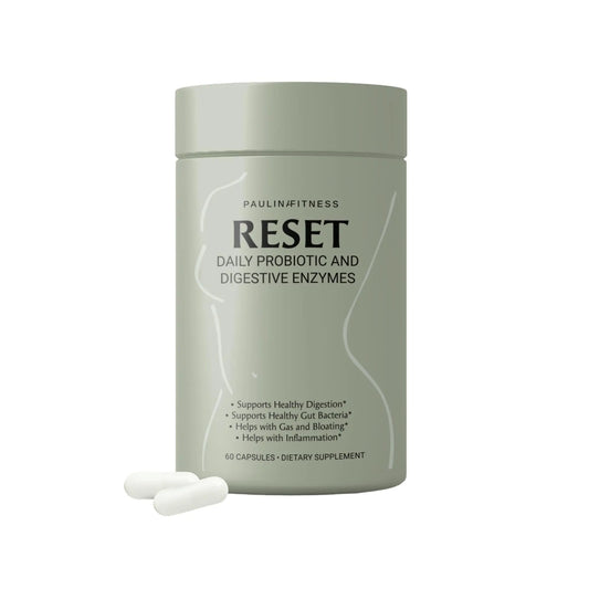 Reset Daily Probiotic + Prebiotic Plant Digestive Enzymes – Advanced Gut Reset for Women Paulina FITNESSAU supplements