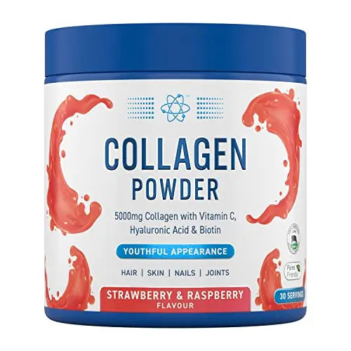 Applied Nutrition Collagen Powder - Strawberry & Raspberry Flavour - 5000mg Hydrolysed Bovine Flavoured Collagen Applied Nutrition uk supplements