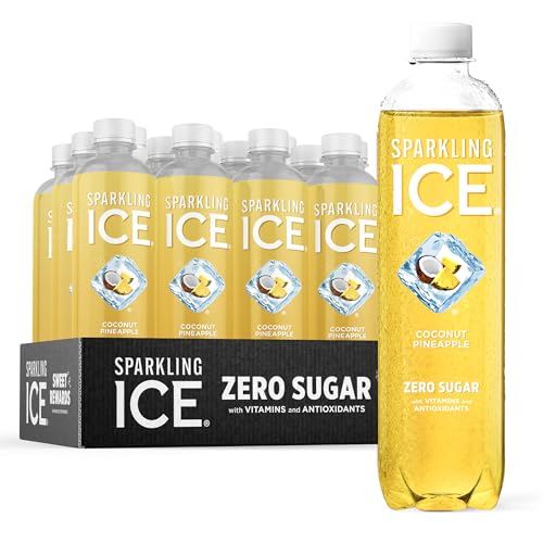 Sparkling Ice, Coconut Pineapple Sparkling Water, Zero Sugar Flavored Water, with Vitamin Sparkling ICE Au supplements