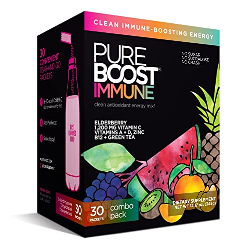 Pureboost Immune Clean Energy Drink Mix: Immunity Supplement with Elderberry PureboostAU supplements