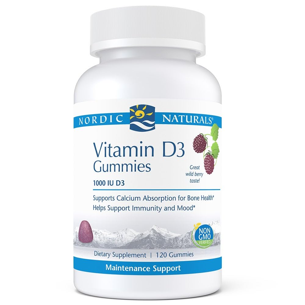 Nordic Naturals Pro Vitamin D3 Gummies, Wild Berry - 120 Gummies - 1000 IU Vitamin D3 - Great Taste - Healthy Bones, Mood & Immune System Function - Non-GMO - 120 Servings Nordic Naturals Au supplements
