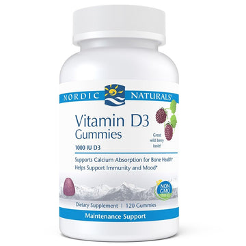 Nordic Naturals Pro Vitamin D3 Gummies, Wild Berry - 120 Gummies - 1000 IU Vitamin D3 - Great Taste - Healthy Bones, Mood & Immune System Function - Non-GMO - 120 Servings Nordic Naturals Au supplements