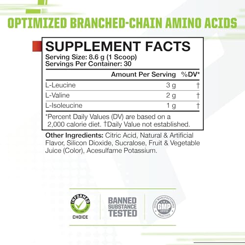 MusclePharm Essentials BCAA, Fruit Punch - 30 Servings Muscle Pharm Au supplements