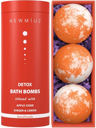 Natural Detox Fizzing Bubble Bath Bombs Apple Cider Ginger & Lemon Essential Oils Cleanse New Miuz Au supplements