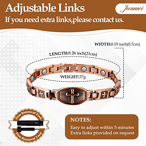 Jecanori Copper Bracelets for Women,Classic Magnetic Copper Bracelet,Valentine's Day Jecanori Au supplements