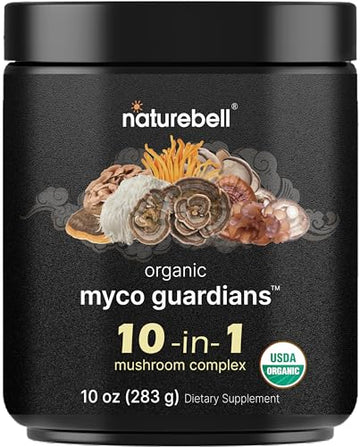 NatureBell Organic Myco Guardians 10 in 1 Mushroom Powder, 10oz | Fresh Superfood NatureBell Au supplements
