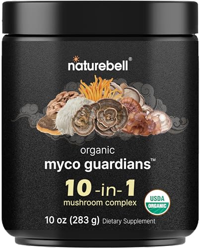 NatureBell Organic Myco Guardians 10 in 1 Mushroom Powder, 10oz | Fresh Superfood NatureBell Au supplements
