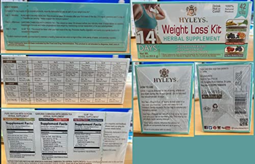 HYLEYS Tea for Cleanse and Weight Loss - New 14 Day Weight Loss Kit - 42 Tea Bags HYLEYS Au supplements