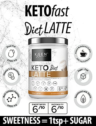 Instant Bulletproof Keto Coffee Creamer UK Made Collagen Latte | Butter Powder, Coconut MCTs & Vitamin C K GEN ketogenic enhancement Au supplements