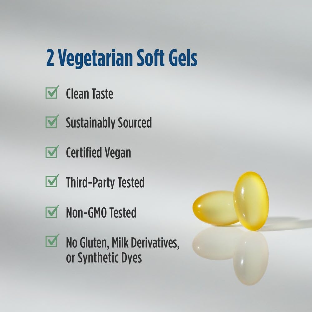 Nordic Naturals Vegan Prenatal DHA, Unflavored - 60 Soft Gels - 500 mg Plant-Based DHA - Supports Brain Development in Babies & Healthy Pregnancy - Non-GMO - 30 Servings Nordic Naturals Au supplements