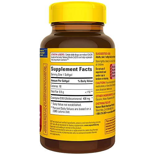 Nature Made CoQ10 400mg, Dietary Supplement for Heart Health Support, 40 Softgels Nature Made Au supplements