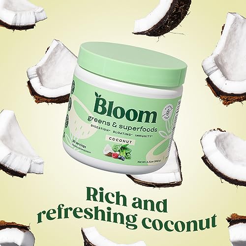 Bloom Nutrition Super Greens Powder Smoothie & Juice Mix (Coconut) Bloom Nutrition Au supplements