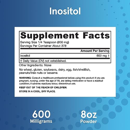 Jarrow Formulas Inositol 600 mg, Dietary Supplement for Cellular Health Support, 8 oz Jarrow Formulas Au supplements