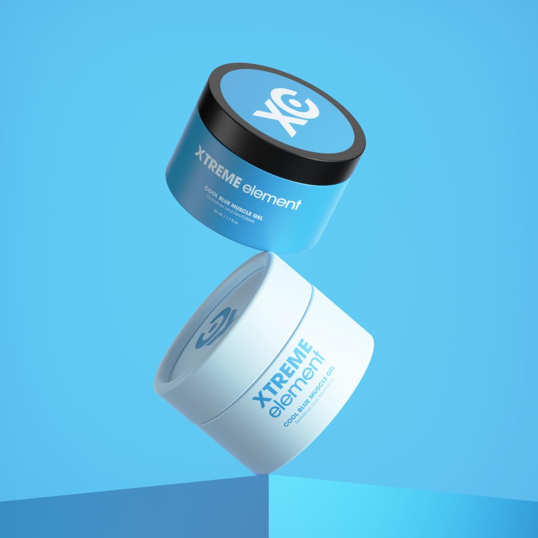 Xtreme Element Cool Blue Muscle Gel | Workouts Muscle Cooling Essential Oils for Smooth Body, Muscle Gel to Attain Flexible Joints, Soothe and Healing Gel | Natural, Plant-Based, and Cruelty-Free Xtreme Element Au supplements
