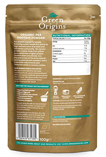 Green Origins Organic Pea Protein Powder 100g Green Origins Au supplements