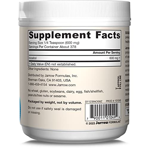 Jarrow Formulas Inositol 600 mg, Dietary Supplement for Cellular Health Support, 8 oz Jarrow Formulas Au supplements