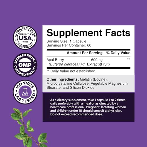 Natural Acai Berry Weight Loss Supplement Detox Products Antioxidant Superfood Natures Craft Au supplements