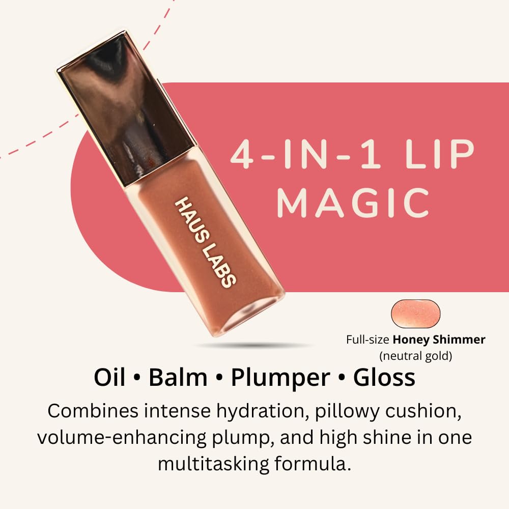 Haus Labs PHD Hybrid Innovation Plumping Lip Glaze Duo - Honey Shimmer Full Size & Persimmon Mini Haus Laboratories Au supplements