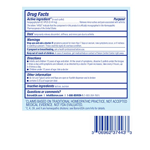 Boiron Harpagophytum 6C Homeopathic Medicine for Arthritis Pain Relief, Pain, Stiffness, Discomfort Boiron Au supplements