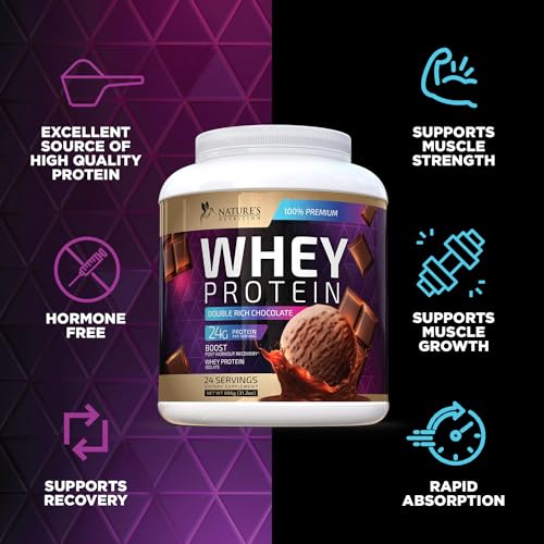 Whey Protein Powder 24g - Chocolate Ice Cream Whey Isolate Protein for Muscle Growth Nature's Nutrition Au supplements
