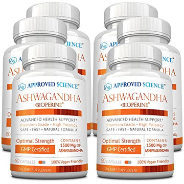 Approved Science® Ashwagandha 1500mg with Bioperine® and Ginger- Alleviate Sleepless Approved Science Au supplements