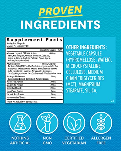 Zenwise Digestive Enzymes - Probiotic Multi Enzyme with Probiotics 180 Ct Zenwise Health Au supplements