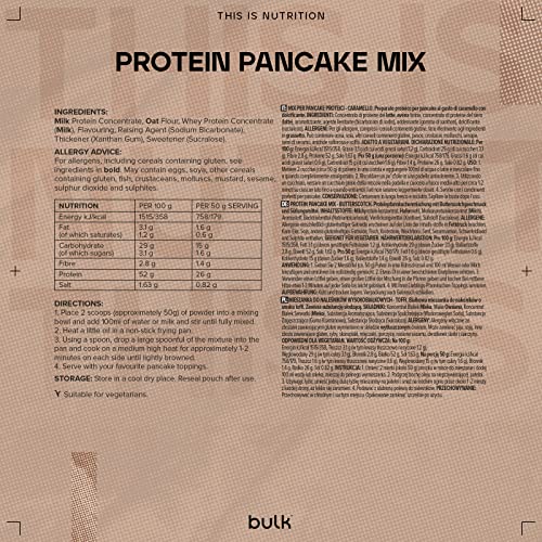 Bulk High Protein Pancake Mix, Butterscotch, 500 g Bulk Au supplements