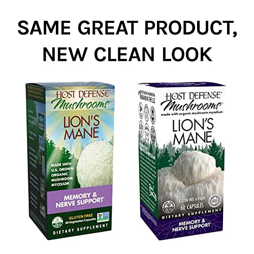 Host Defense, Lion's Mane Capsules, Promotes Mental Clarity, Focus and Memory Host Defense Au supplements