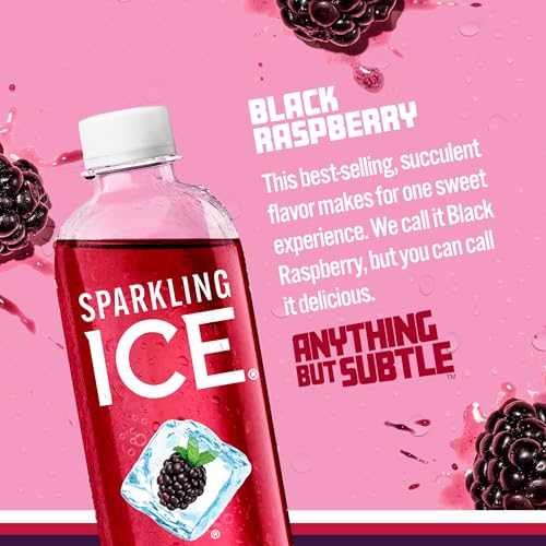 Sparkling Ice, Black Raspberry Sparkling Water, Zero Sugar Flavored Water, with Vitamins Sparkling ICE Au supplements