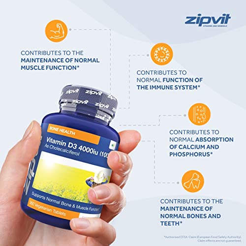 Vitamin D 4000iu 360 Micro Tablets. Vegetarian Society Approved. 12 Months Supply Zipvit Au supplements
