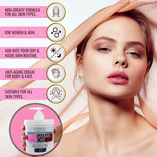 Advanced Clinicals Bulgarian Rose Anti Aging Vitamin E Moisturizer Body Lotion & Face Advanced Clinicals Au supplements